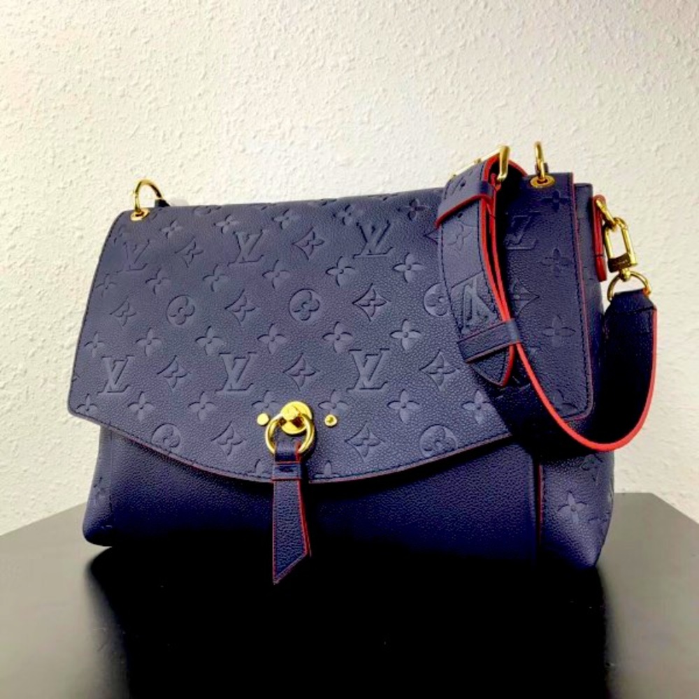 AUTHENTIC LOUIS VUITTON BLANCHE MM EMPREINTE MARINE ROUGE , EXCELLENT CONDITION
